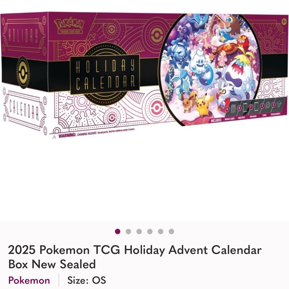 Pokemon Holiday Calendar Box with Vibrant Colors